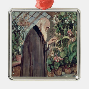 Charles Robert Darwin Metal Ornament