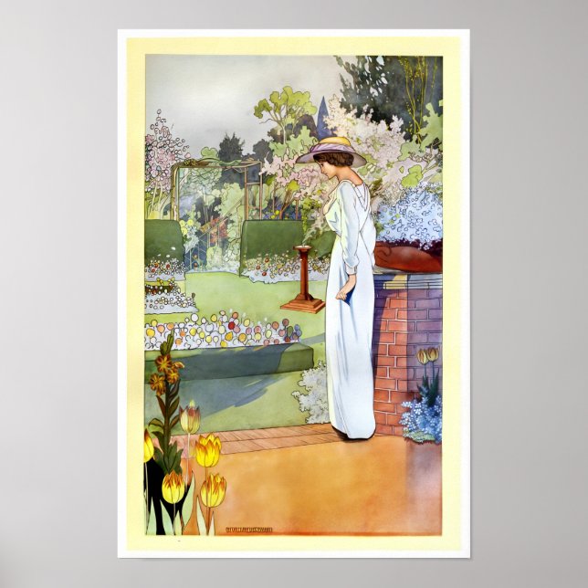 Charles Robinson -  Our Sentimental Garden 1914 Poster (Front)