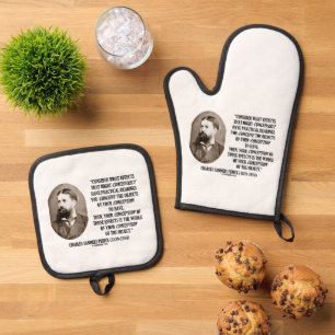 Charles Sanders Peirce Effects Objects Conception Oven Mitt & Pot Holder Set