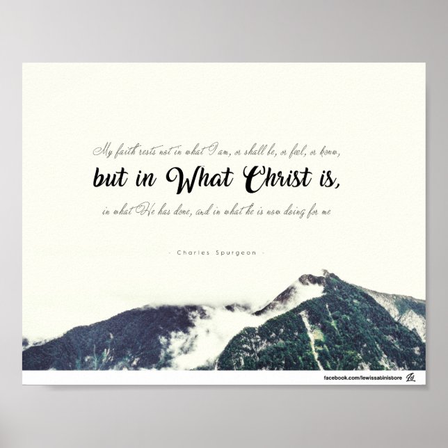 Charles Spurgeon - but in What Christ is Poster (Front)