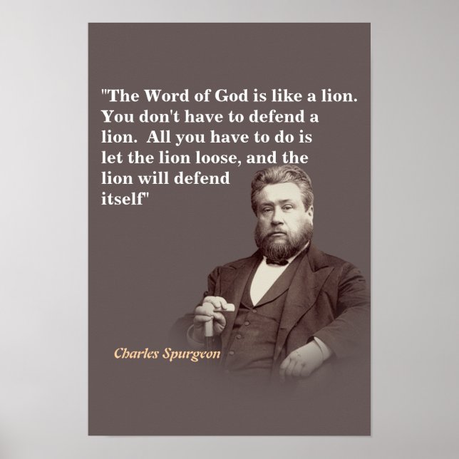Charles Spurgeon Quote On The Word Of God Poster (Front)