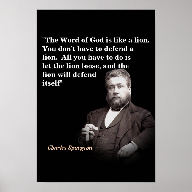 Charles Spurgeon Quote On The Word Of God Poster (Front)