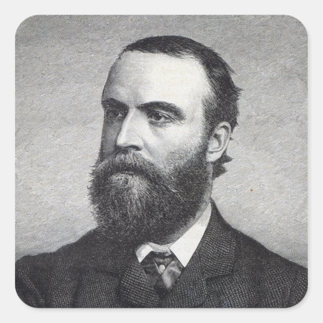 Charles Stewart Parnell Square Sticker (Front)