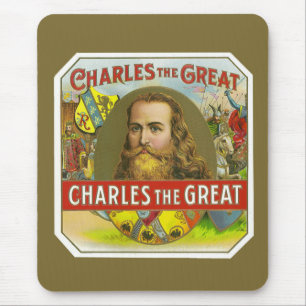 Charles The Great - Vintage Cigar Label Mouse Pad
