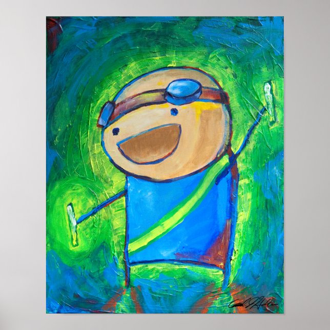 Charles the Raver 12x15" Poster (Front)
