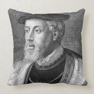 Charles V (1500-58) (engraving) Cushion