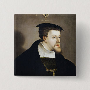 Charles V Holy Roman Emperor 15 Cm Square Badge
