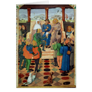 Charles VII giving a document to Joan of Arc
