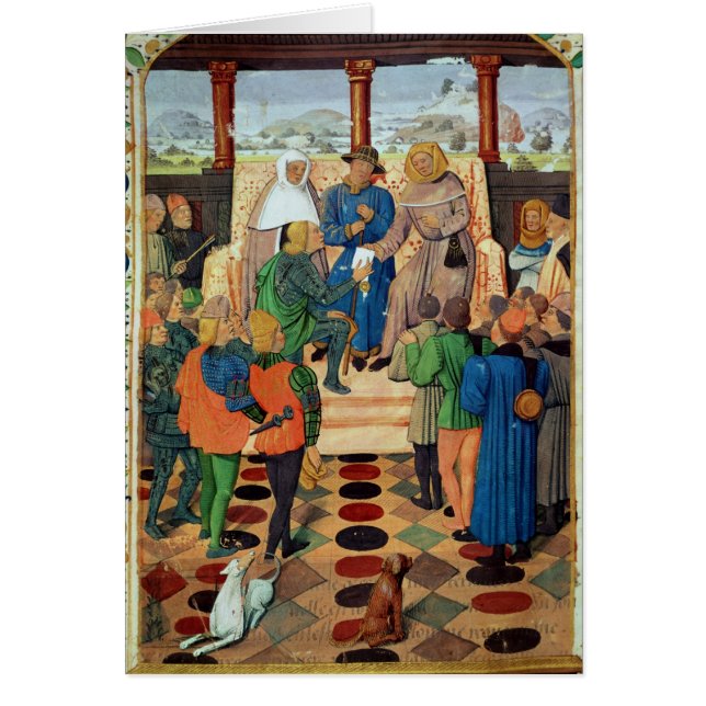 Charles VII  giving a document to Joan of Arc (Front)