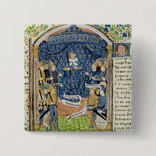 Charles VII Surrounded by his Court 15 Cm Square Badge