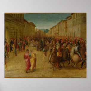 Charles VIII (1470-98) entering Florence, c.1518 ( Poster