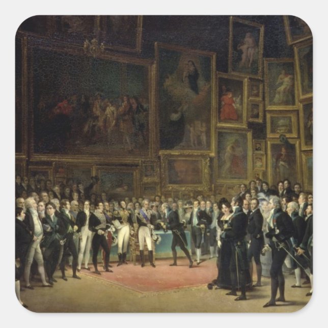 Charles X presenting awards to the artists at the Square Sticker (Front)