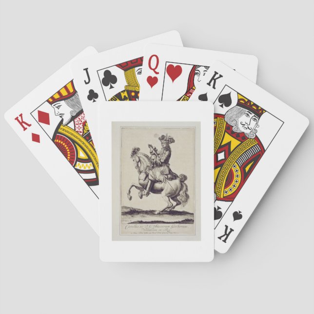 Charles XI (1655-97) (engraving) Playing Cards (Back)