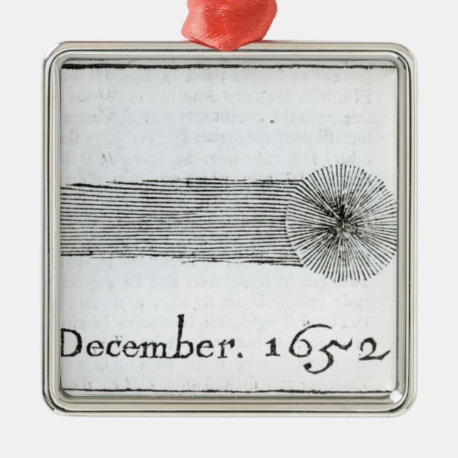 Charles's Comet, December 1652 Metal Tree Decoration (Front)