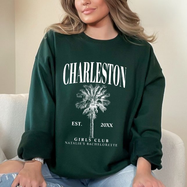 Charleston Bachelorette Custom Luxury Social Club Sweatshirt (Creator Uploaded)