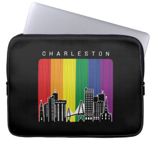 Charleston City Rainbow Flag Gay Pride Laptop Sleeve