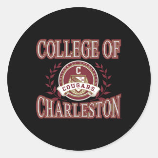 Charleston Cougars Laurels Classic Round Sticker