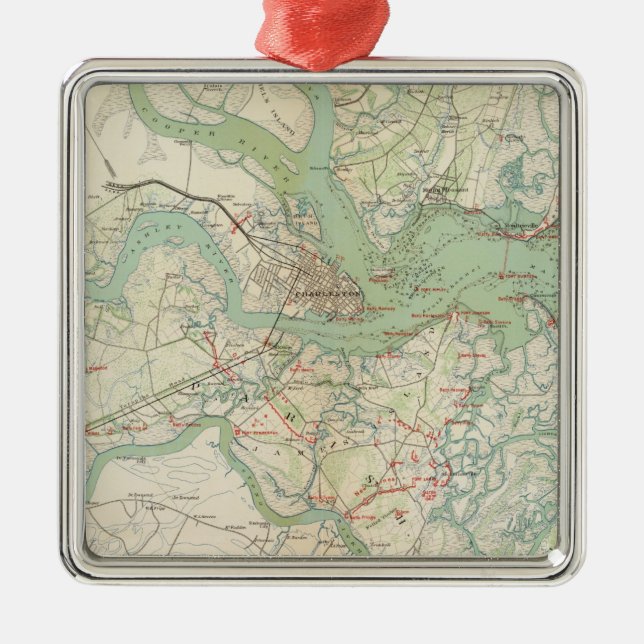 Charleston, defences metal ornament (Front)