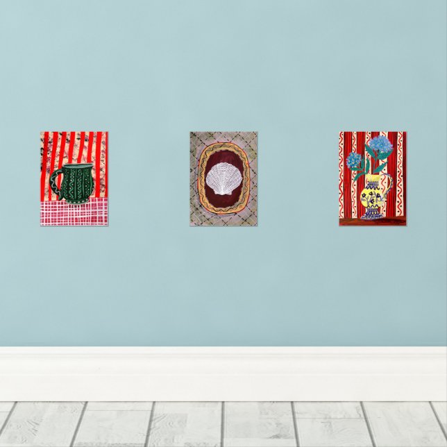Charleston Farmhouse Triptych Prints  (Wood Floor)
