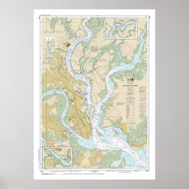 Charleston Harbour Nautical Chart 11524 (Front)