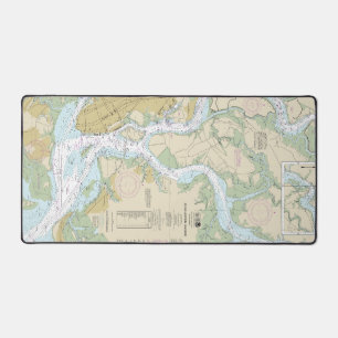Charleston Harbour Nautical Chart 11524 Desk Mat
