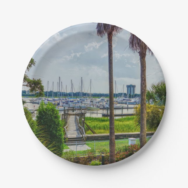 Charleston Harbour Paper Plate (Front)