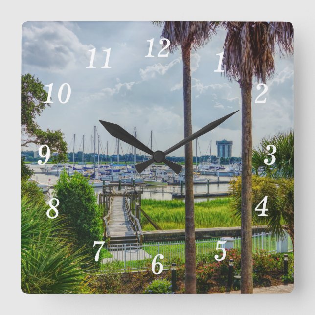 Charleston Harbour Wall Clock (Front)