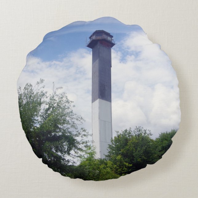 Charleston Lighthouse round pillow (Back)