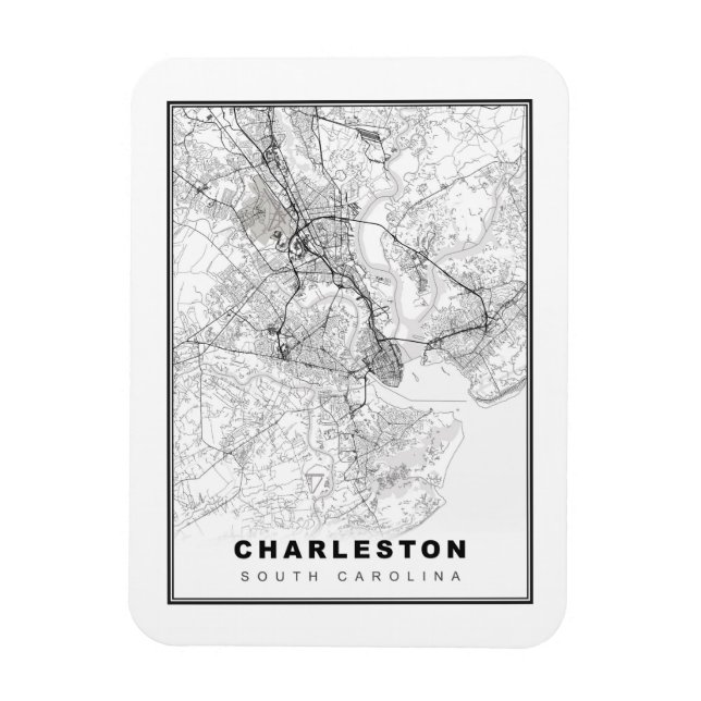 Charleston Map Magnet (Vertical)