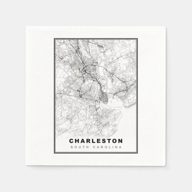 Charleston Map Napkin (Front)