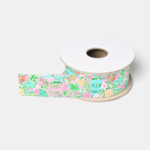 Charleston Pastel Preppy Palm Beach Pattern Print