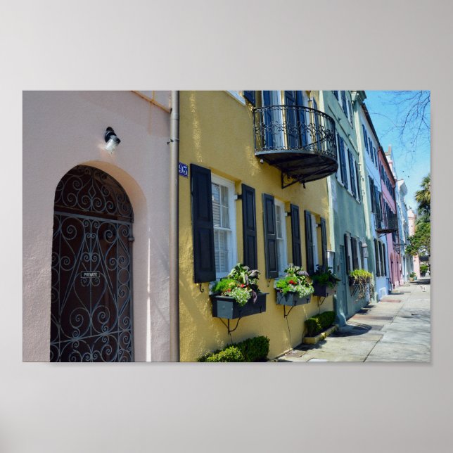 Charleston Rainbow Row Poster (Front)