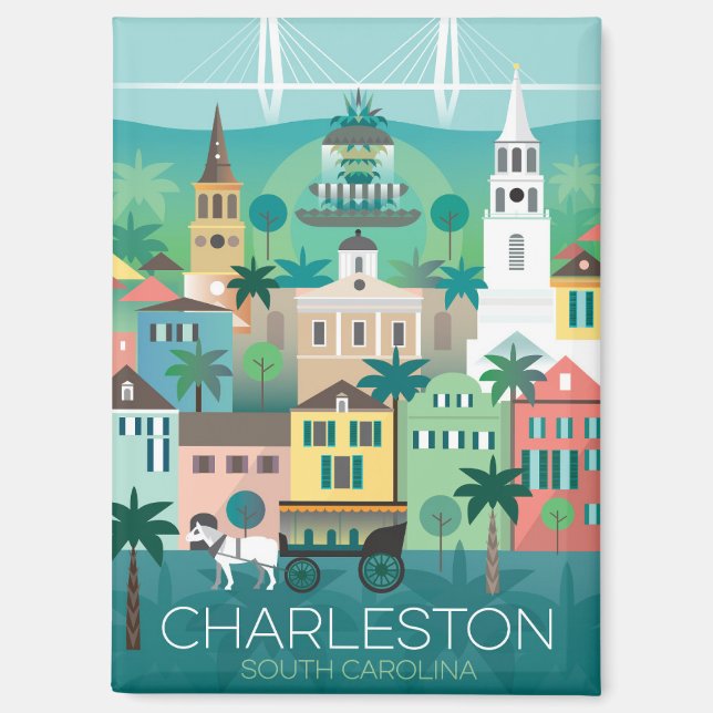 Charleston Refrigerator Magnet (Front)