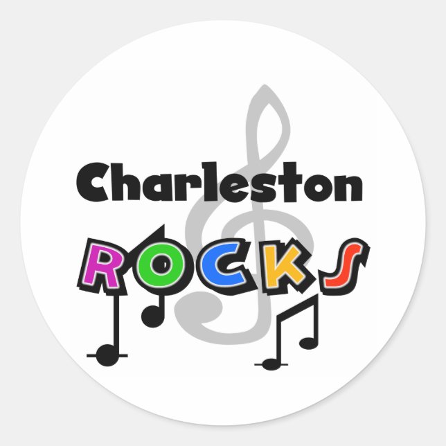 Charleston Rocks Classic Round Sticker (Front)