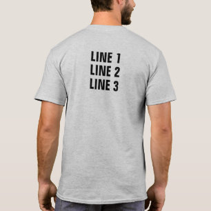 Charleston SC Chapter - Cust 3 Lines Back Blk T-Shirt