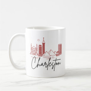 Charleston, SC   City Stylized Skyline Coffee Mug