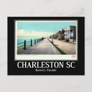 CHARLESTON SC, East Battery Parade, 1900 Vintage Postcard