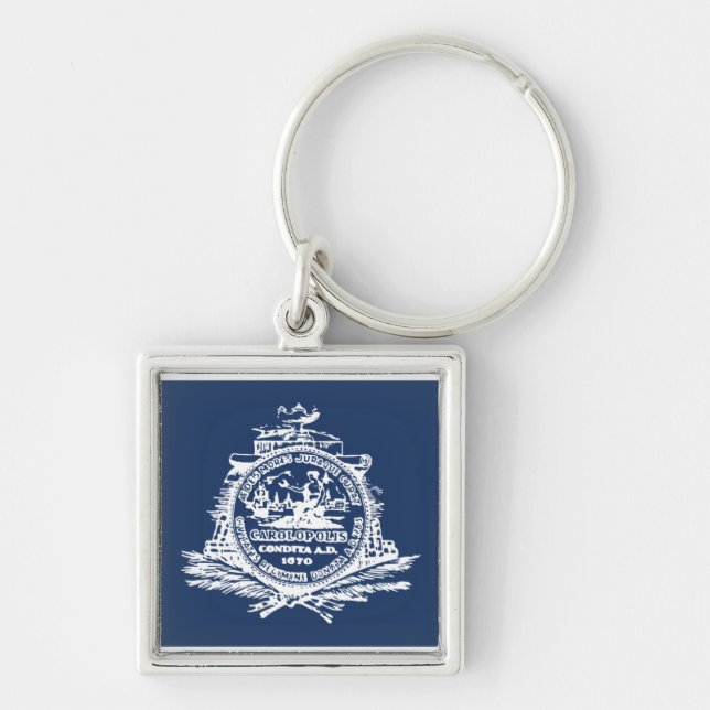 Charleston, SC Flag Key Ring (Front)