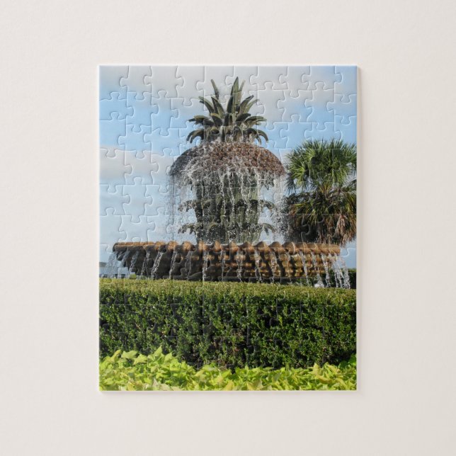 Charleston SC Pineapple Fountain Puzzle (Vertical)