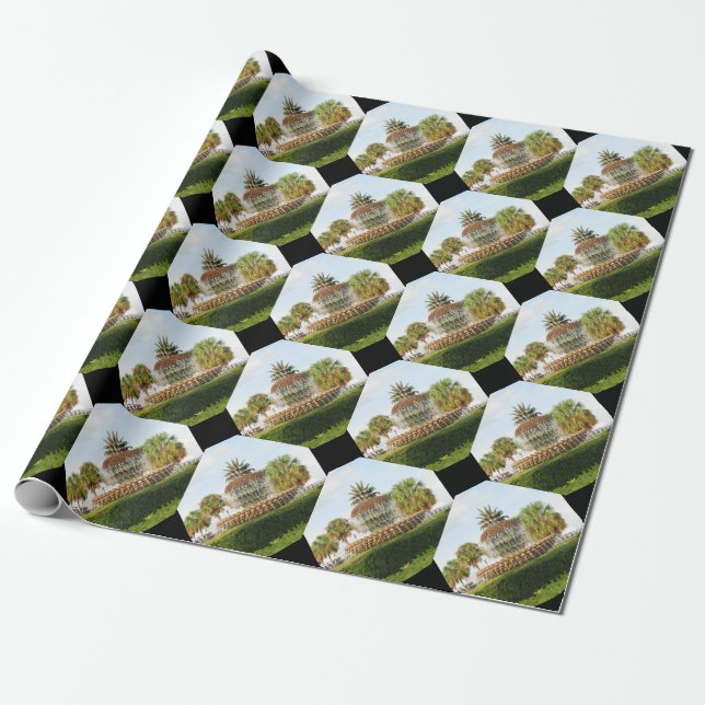 Charleston SC Pineapple Fountain, Waterfront Park Wrapping Paper (Unrolled)
