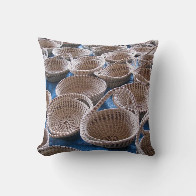 Charleston SC Sweetgrass Baskets Cushion (Front)