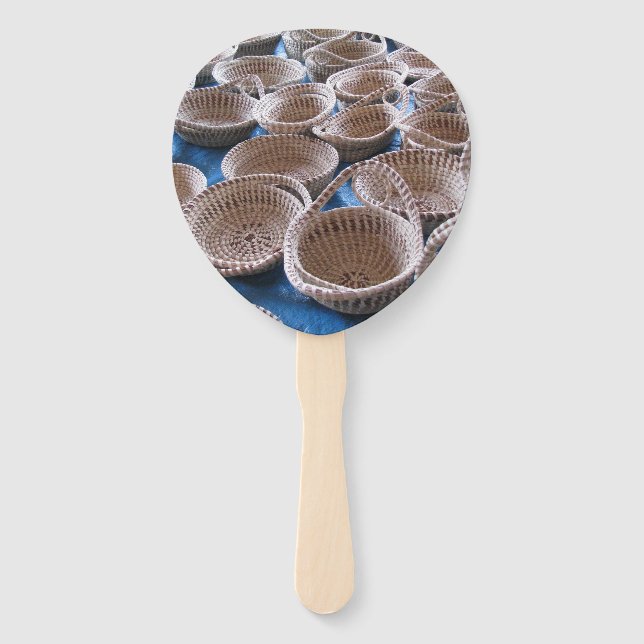 Charleston SC Sweetgrass Baskets Hand Fan (Front)