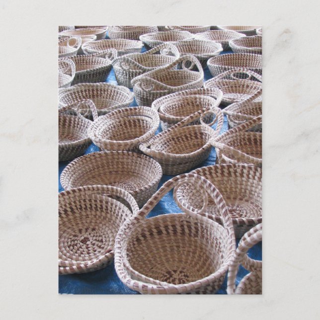 Charleston SC Sweetgrass Baskets Postcard (Front)
