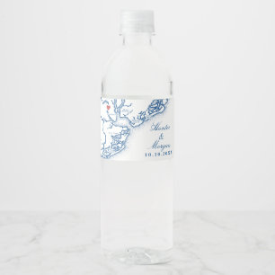 Charleston SC Wedding Water Bottle Label