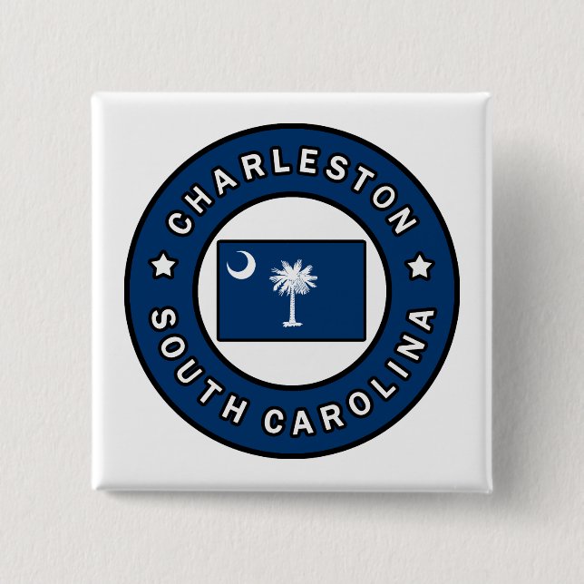 Charleston South Carolina 15 Cm Square Badge (Front)