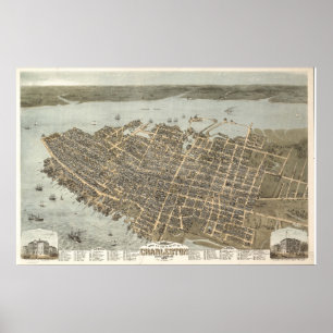 Charleston, South Carolina 1872 Poster