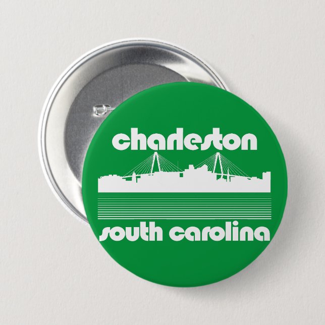 Charleston, South Carolina 7.5 Cm Round Badge (Front & Back)