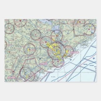 Charleston South Carolina Aeronautical Chart  Wrapping Paper Sheet