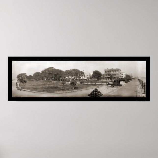 Charleston South Carolina Battery Photo 1909 Poster (Front)
