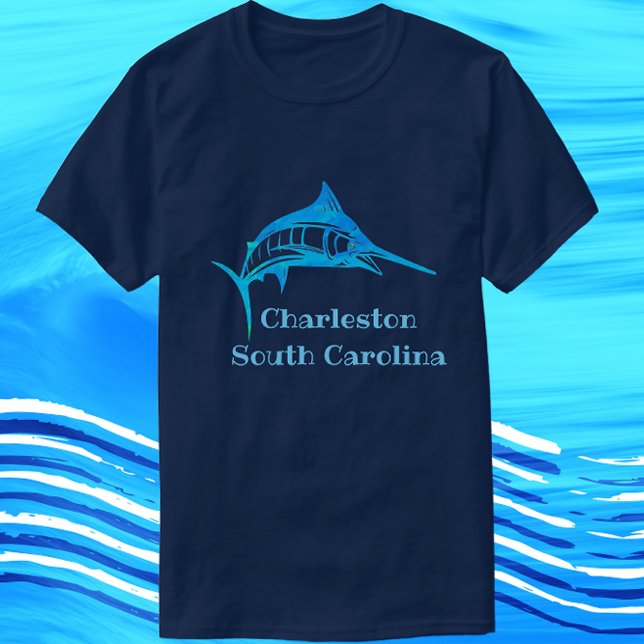 Charleston South Carolina Blue Marlin Fish T-Shirt (Creator Uploaded)